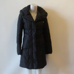Womens Steve By Searle Black Down Puffer 3/4 Length Jacket Coat XS *